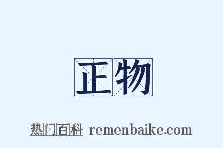 正物是什么意思的图片